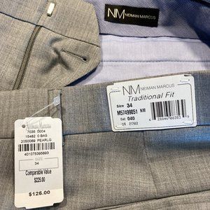 Neiman Marcus fine wool pant, size 34, grey